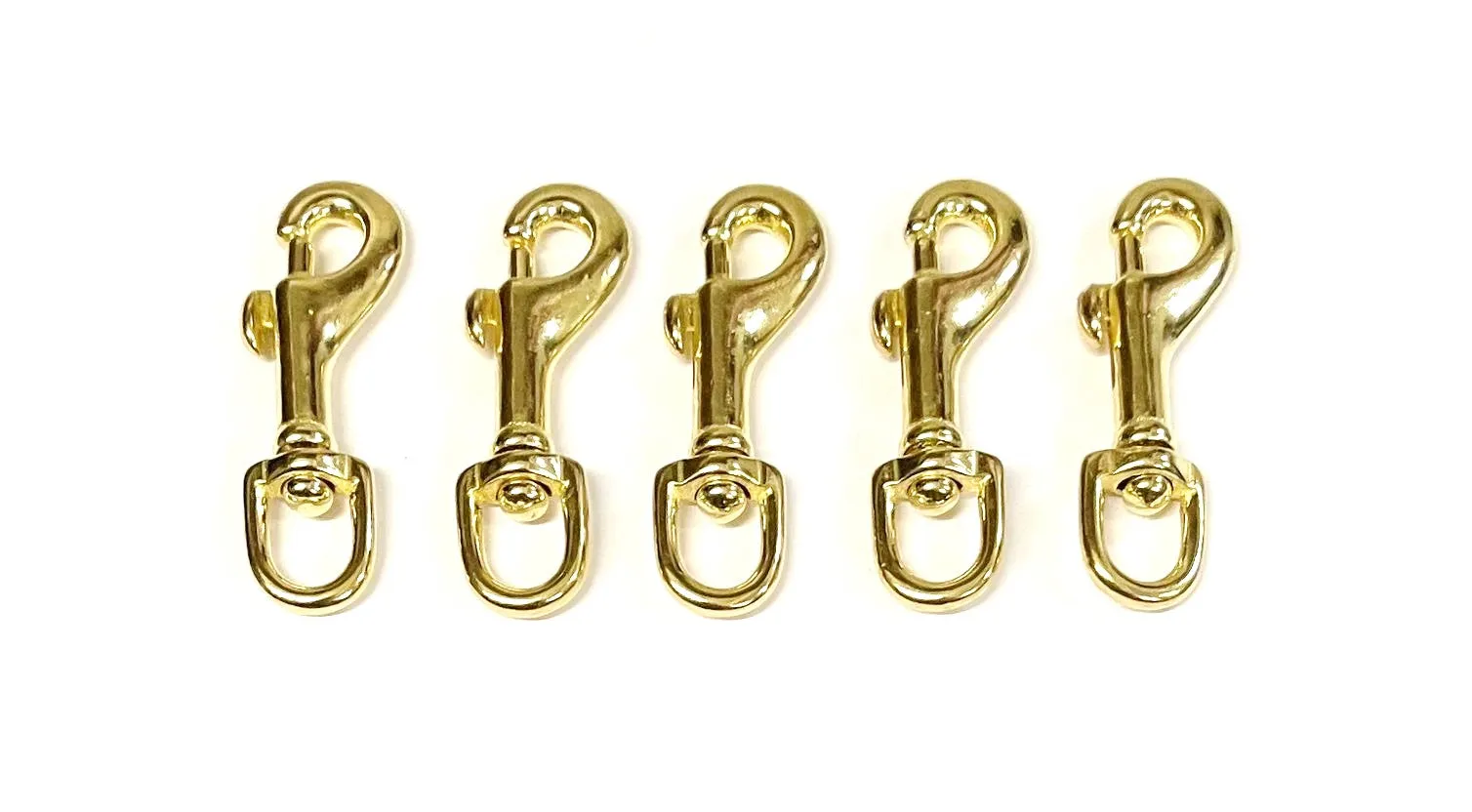 10mm Solid Brass Swivel Trigger Clip Hook Round Eye Heavy Duty For Dog Leads