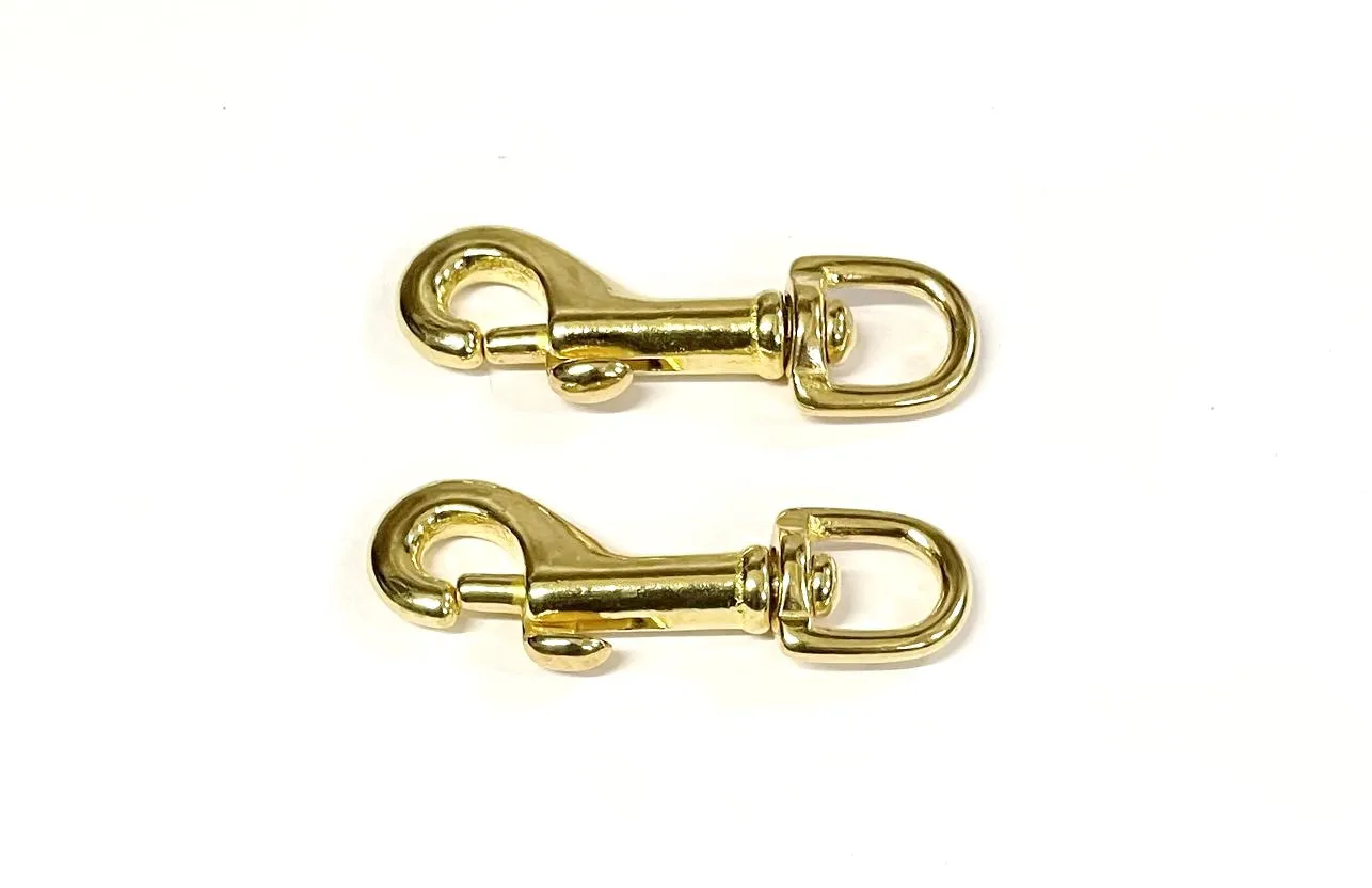 10mm Solid Brass Swivel Trigger Clip Hook Round Eye Heavy Duty For Dog Leads