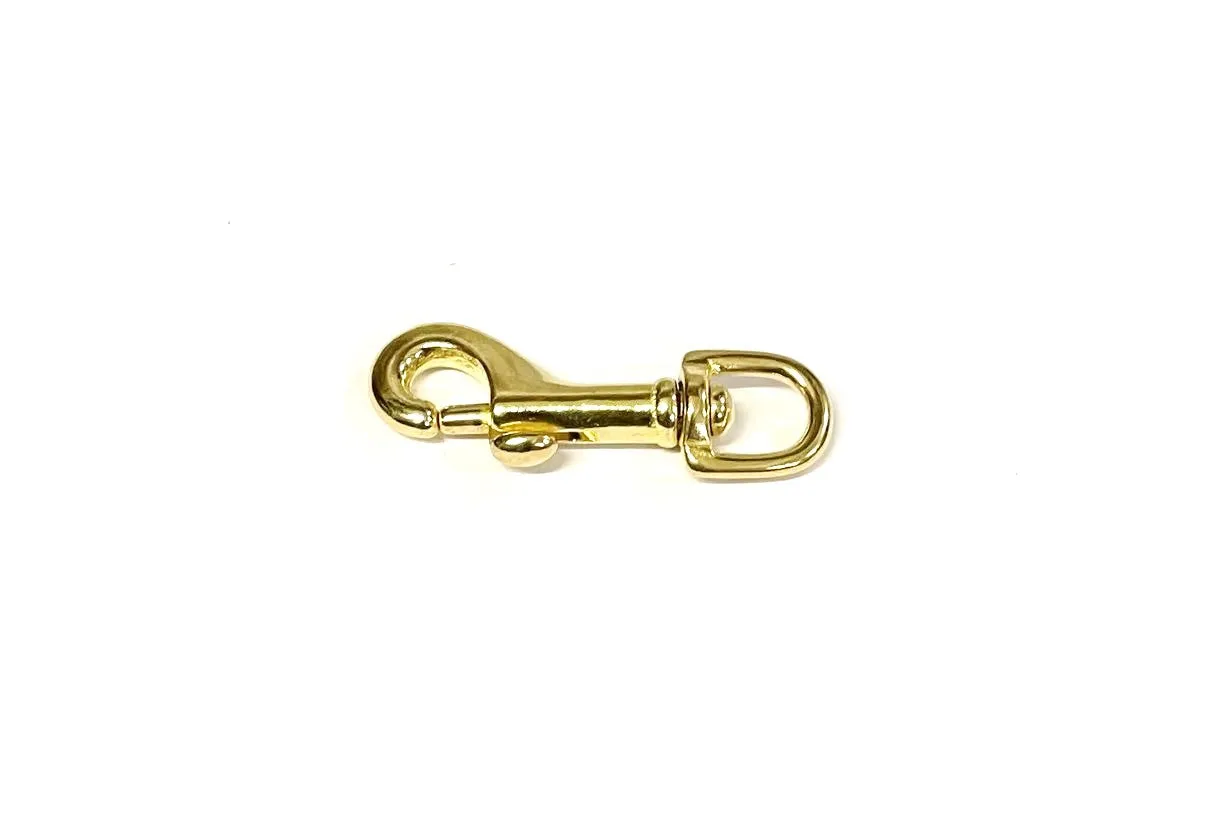 10mm Solid Brass Swivel Trigger Clip Hook Round Eye Heavy Duty For Dog Leads