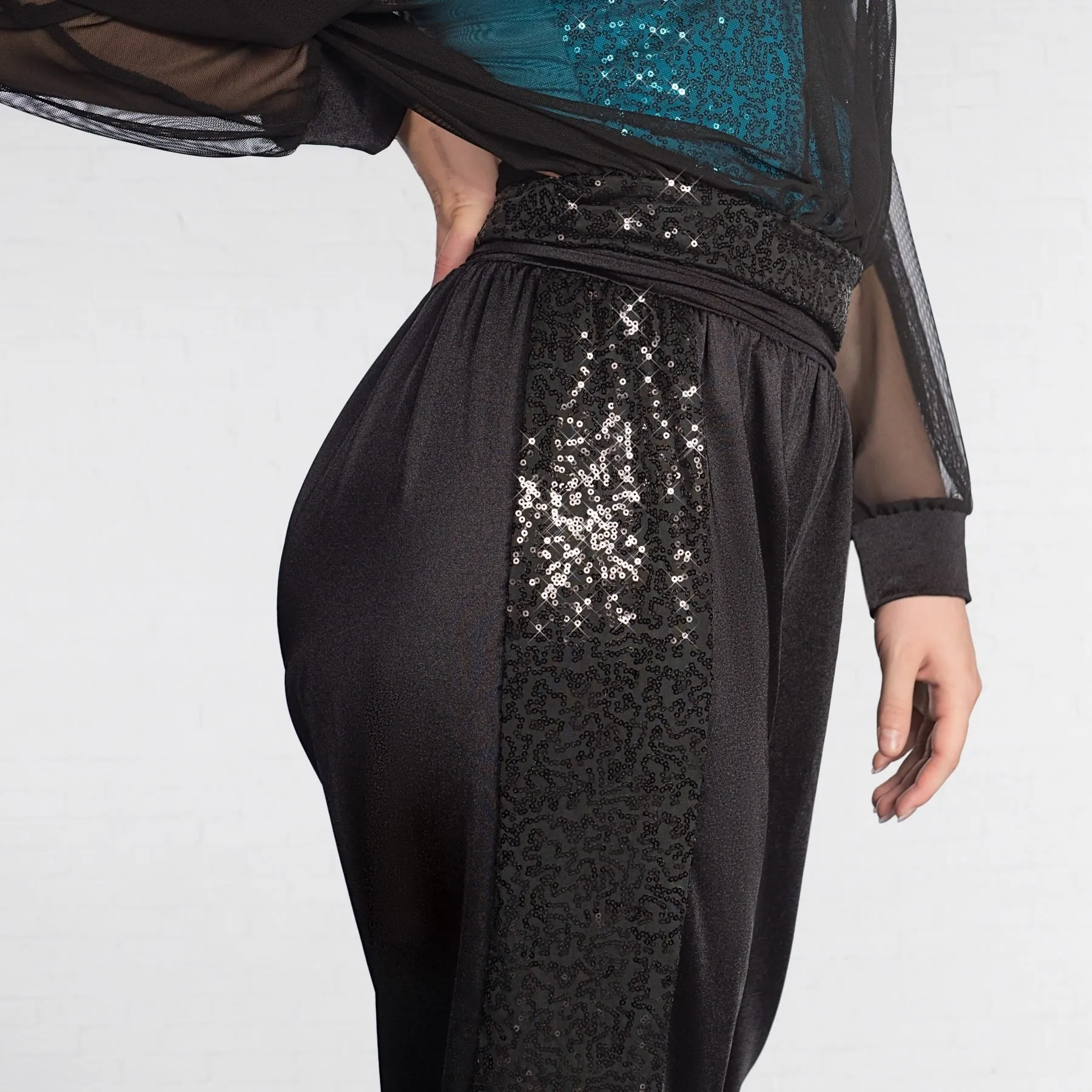 1st Position Sequin Side Panel Harem Pants