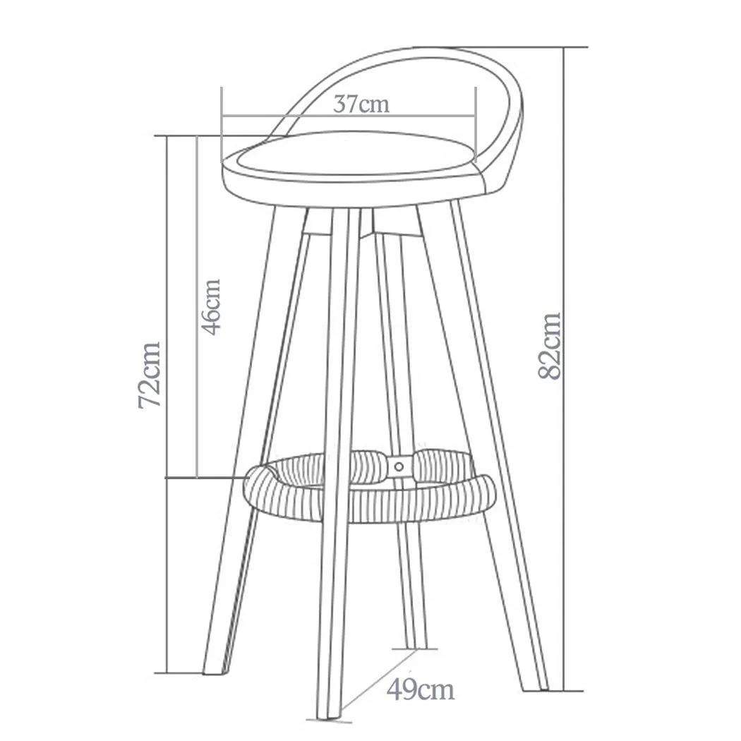 2x Levede Fabric Swivel Bar Stool Kitchen Stool Dining Chair Barstools Lime