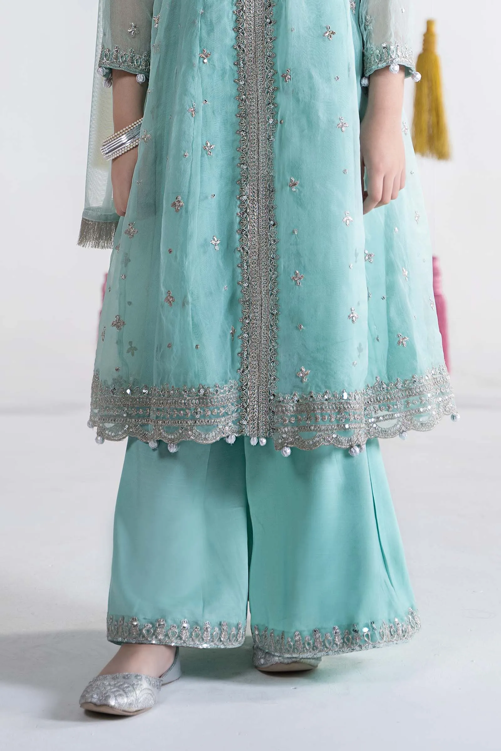 3 Piece Embroidered Organza Suit | MKS-EA24-32