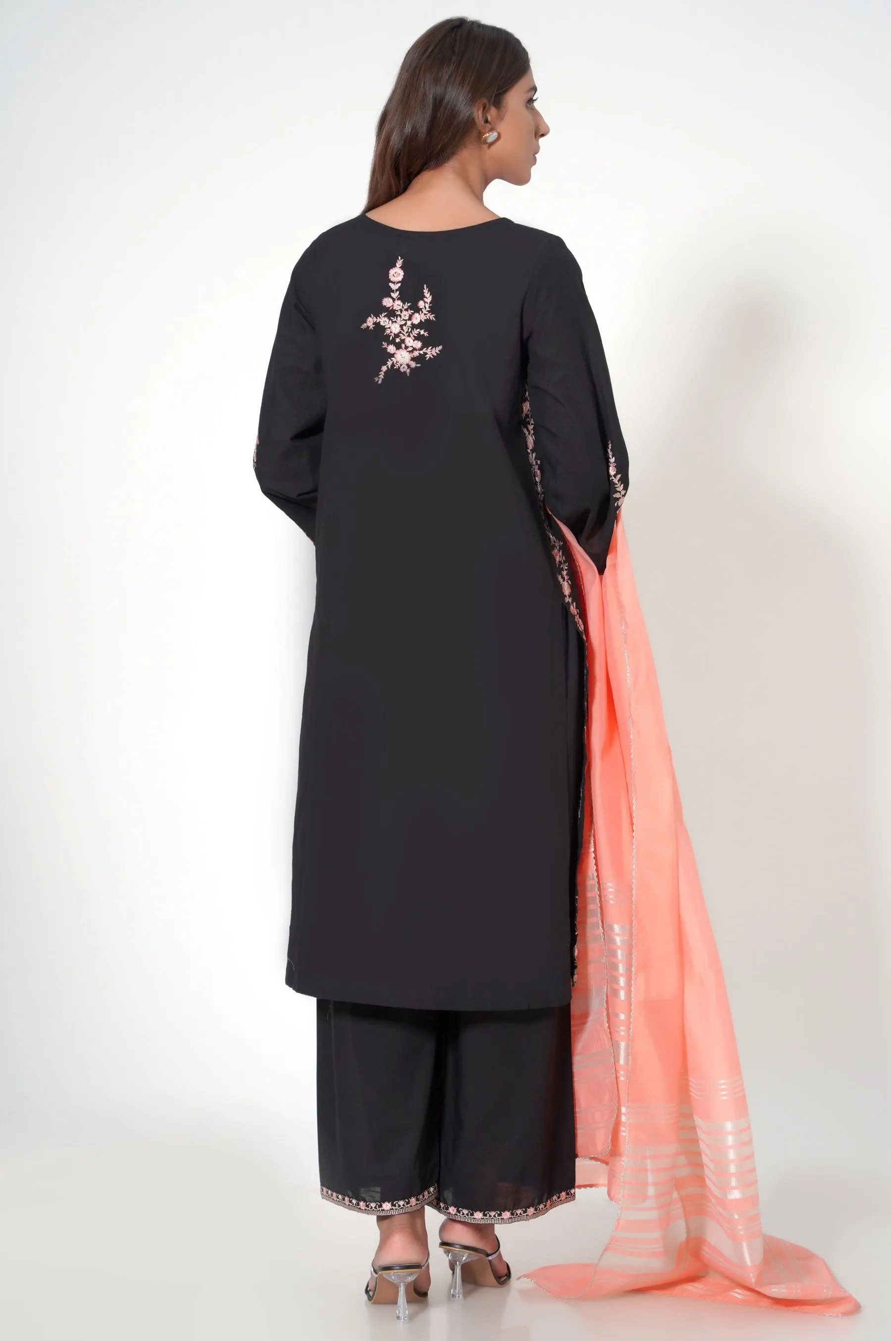 3 Pieces Unstitched Embroidered Cambric Suit