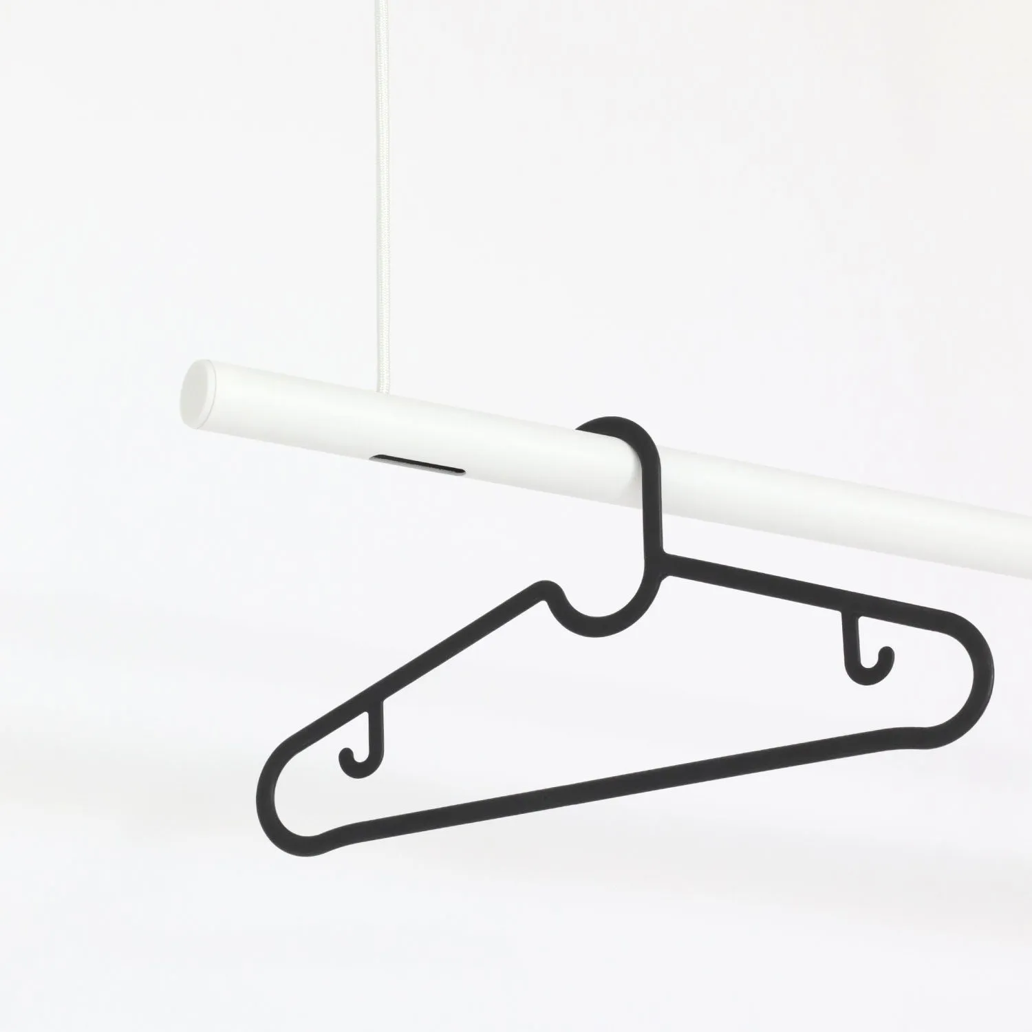 40" Hanging Clothes Rack with Metal Rail