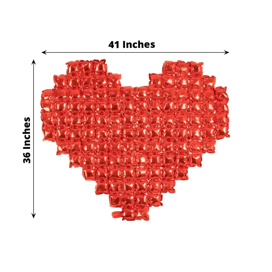 41"X36" Metallic Red Extra Large Heart Mylar Foil Balloon