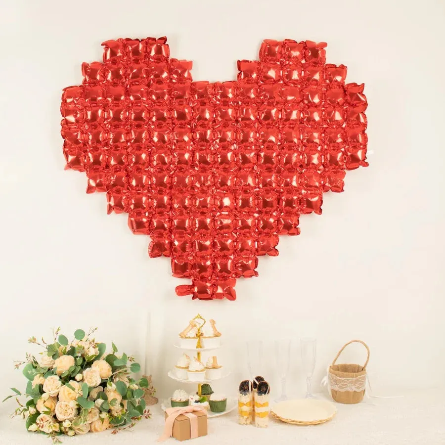 41"X36" Metallic Red Extra Large Heart Mylar Foil Balloon