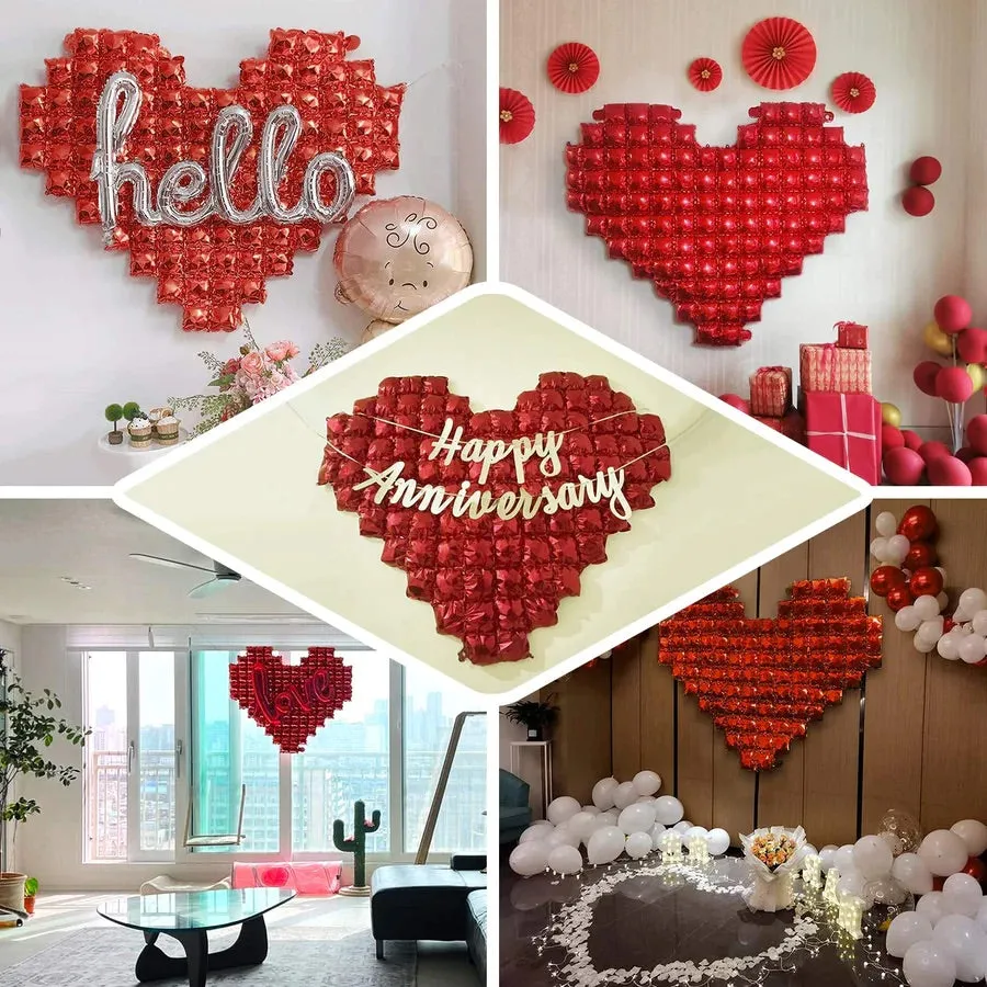 41"X36" Metallic Red Extra Large Heart Mylar Foil Balloon