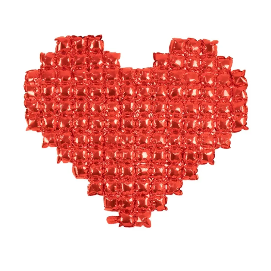 41"X36" Metallic Red Extra Large Heart Mylar Foil Balloon