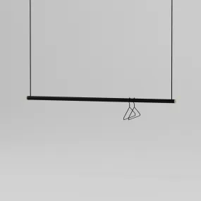 50" Hanging Clothes Rack with Metal Rail