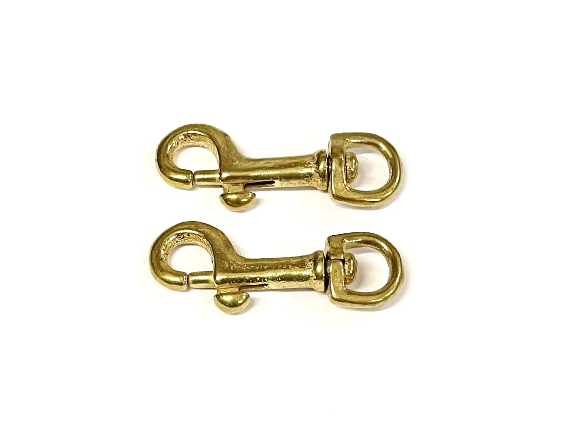 6mm Solid Brass Swivel Trigger Clip Hook Round Eye Heavy Duty For Dog Leads