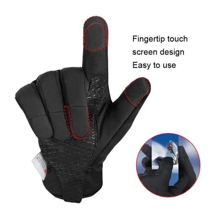 A030 Winter Skiing Glove Riding Sports Touch Screen Keep Warm Gloves, Size: M(Black)