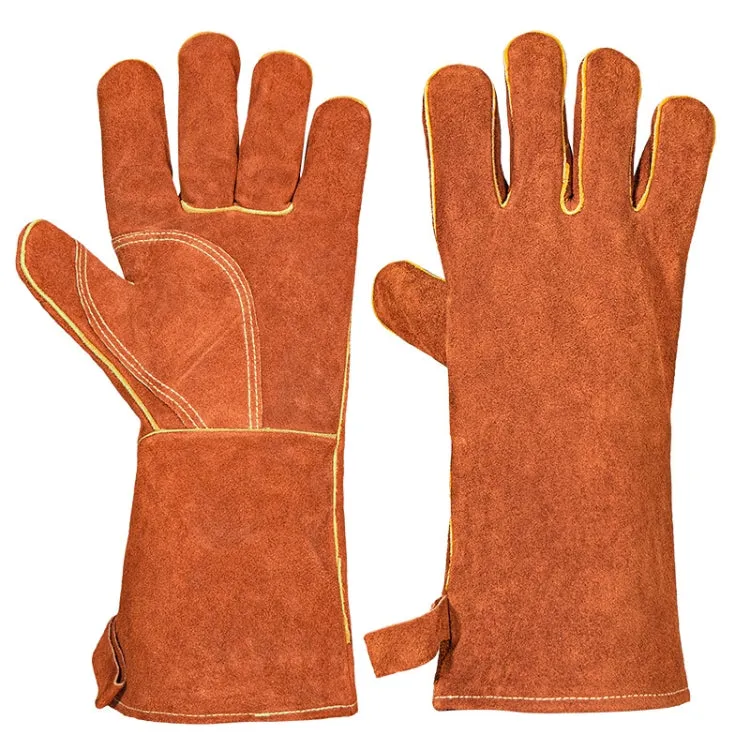 A2416 Cowhide High Temperature Resistant Welding Flame Retardant Anti-slip Insulation Gloves