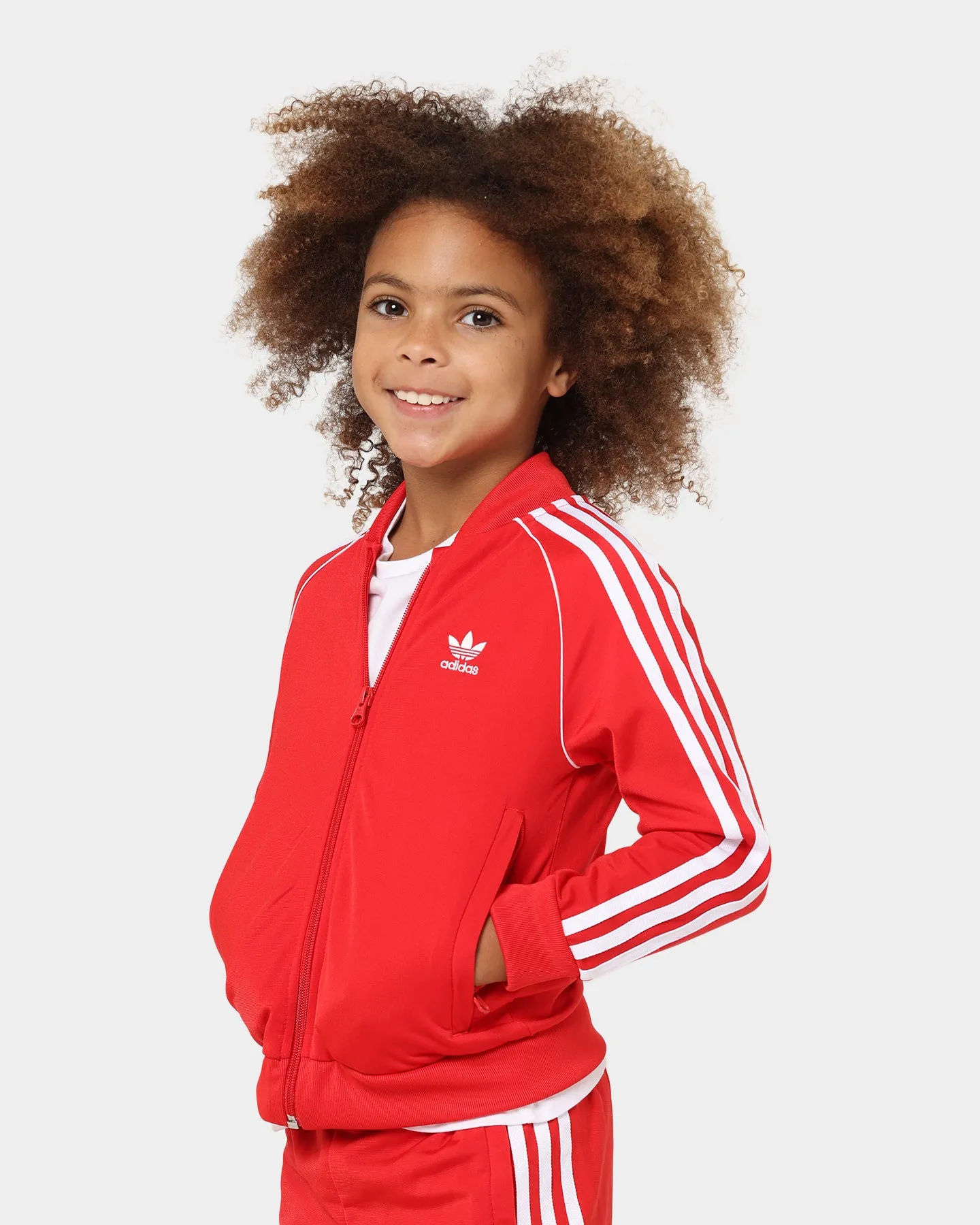 Adidas Kids' SST Track Suit Red/White