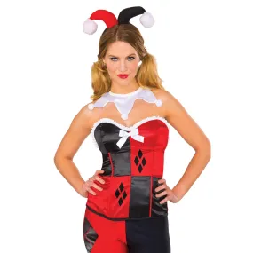 Adult Harley Quinn Corset Superhero Costume