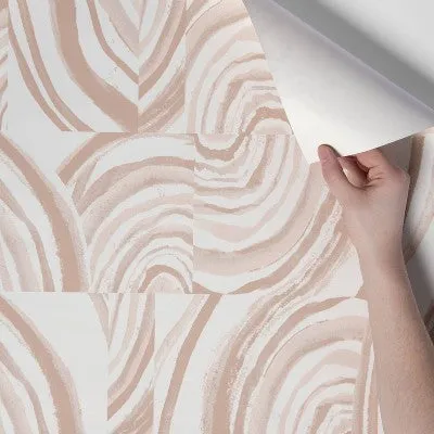 Agate Stone Peel & Stick Wallpaper Cream - Opalhouse™