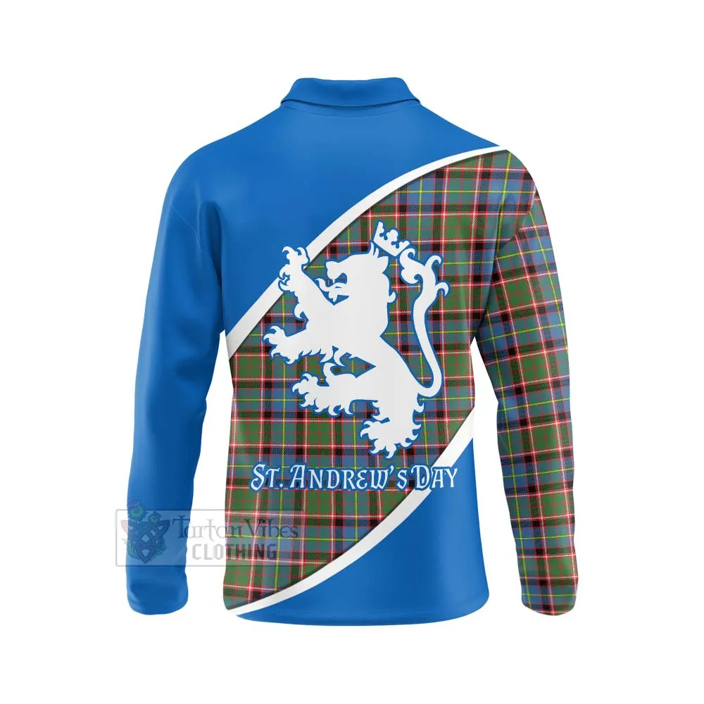 Aikenhead Family Crest Tartan Long Sleeve Polo Shirt Celebrate Saint Andrew's Day in Style