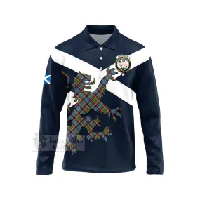 Aikenhead Tartan Lion Rampant Long Sleeve Polo Shirt  Proudly Display Your Heritage with Alba Gu Brath and Clan Name