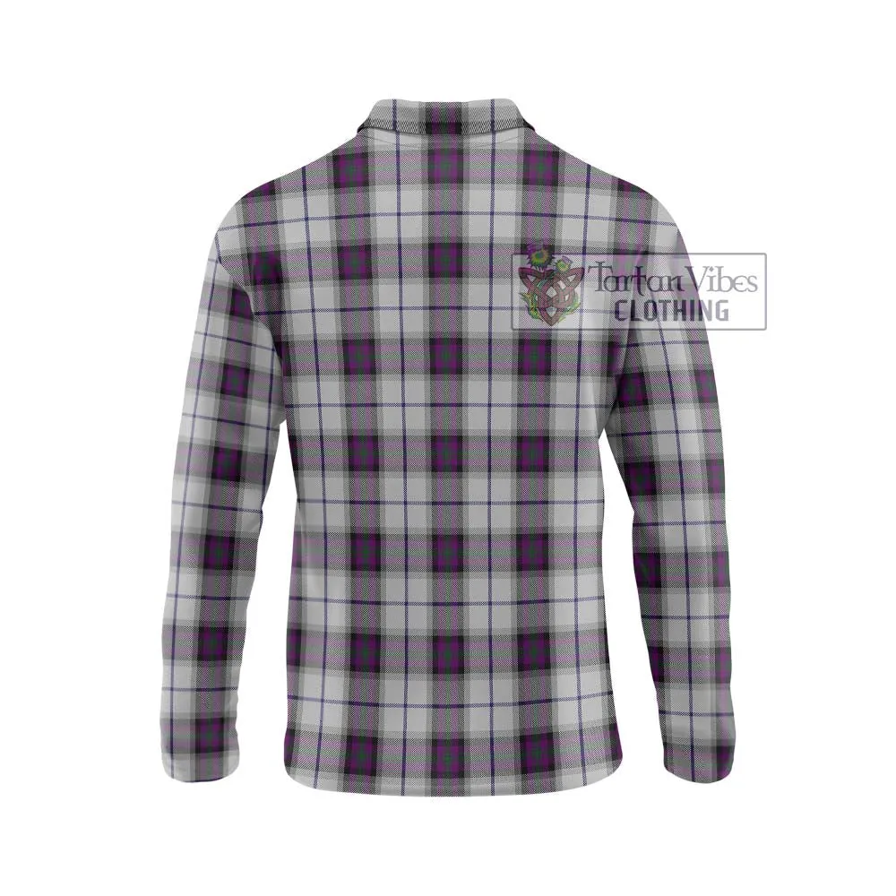 Alexander of Menstry Dress Tartan Long Sleeve Polo Shirt with Family Crest DNA In Me Style