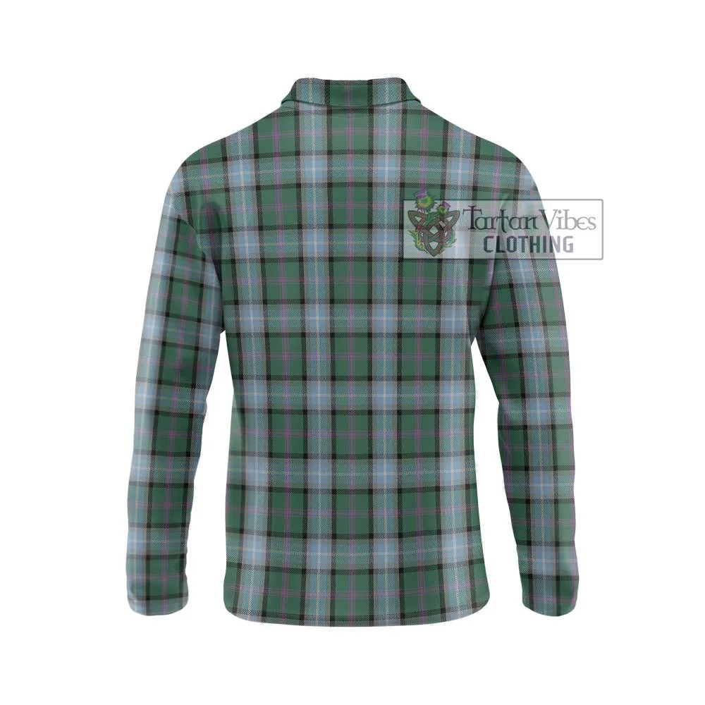 Alexander of Menstry Hunting Tartan Long Sleeve Polo Shirt with Family Crest DNA In Me Style