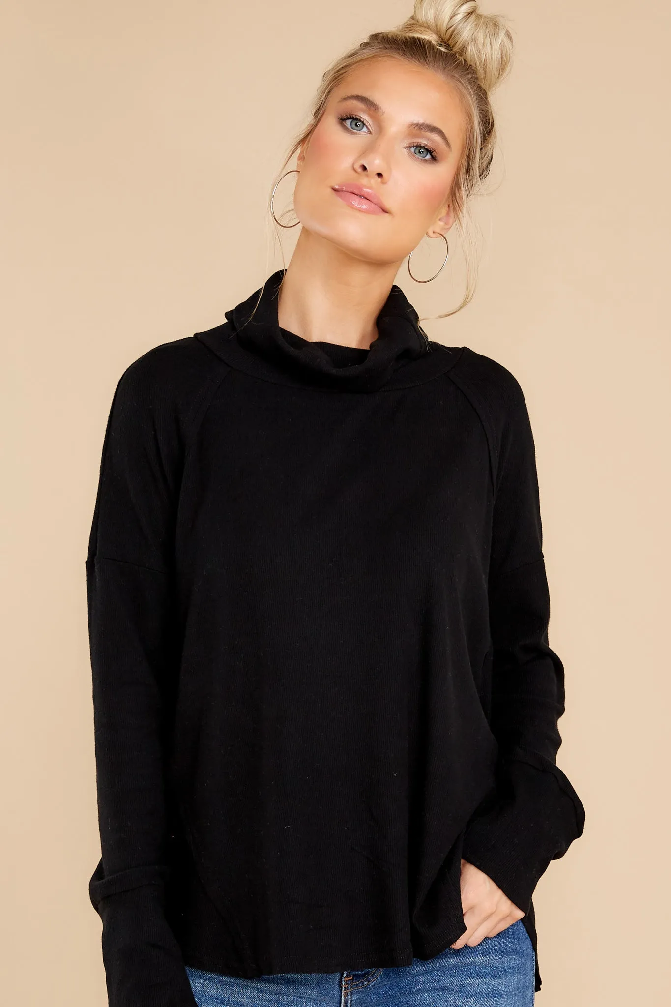 Always Stunning Black Turtleneck Sweater