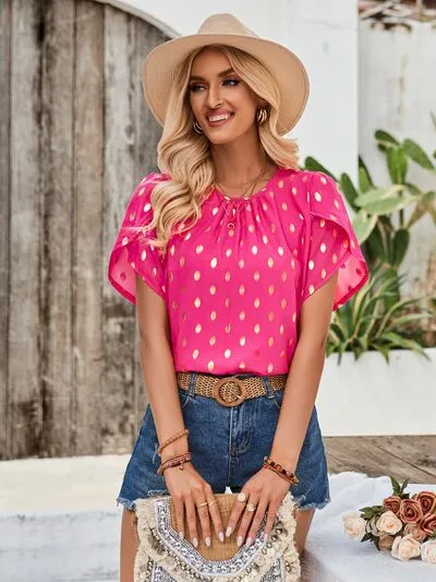 Amy Petal Sleeve Top