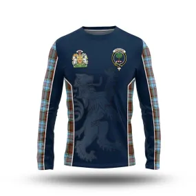 Anderson Ancient Tartan Long Sleeve T-Shirt with Family Crest and Lion Rampant Vibes Sport Style