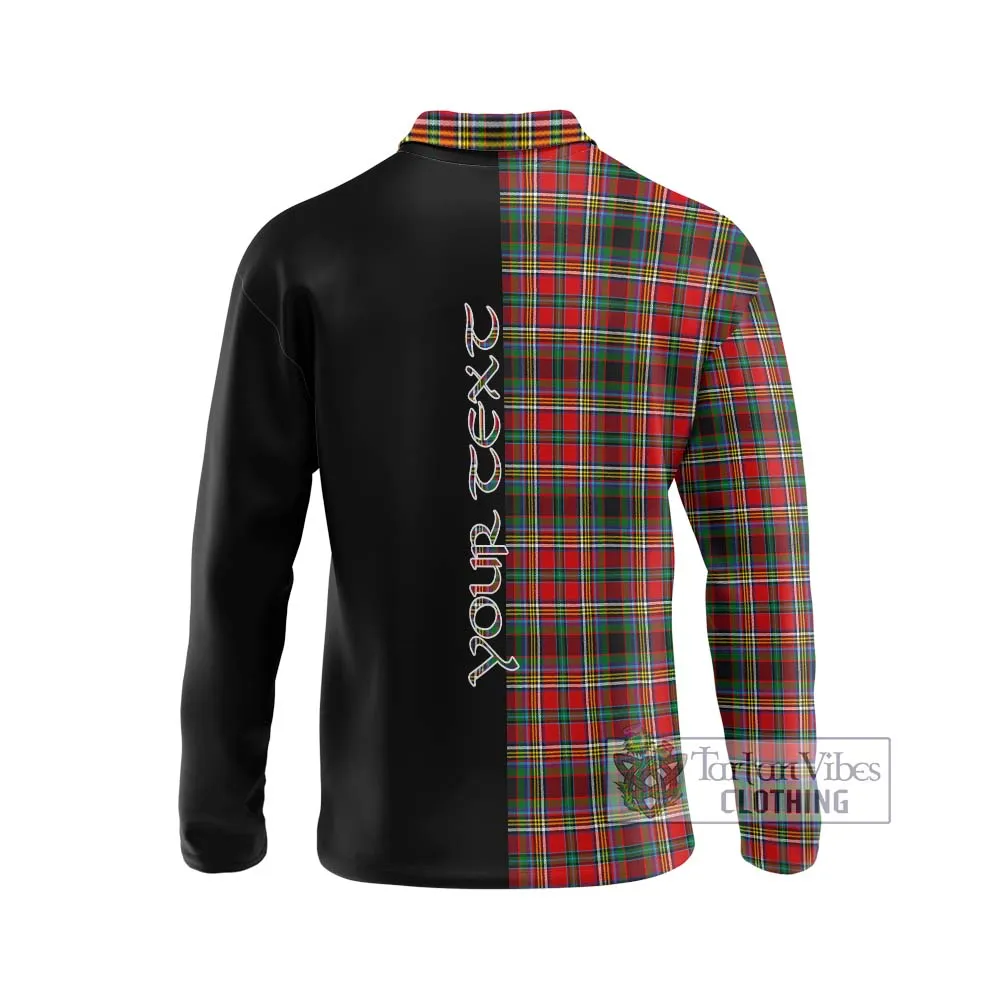 Anderson of Arbrake Tartan Long Sleeve Polo Shirt with Family Crest and Half Of Me Style