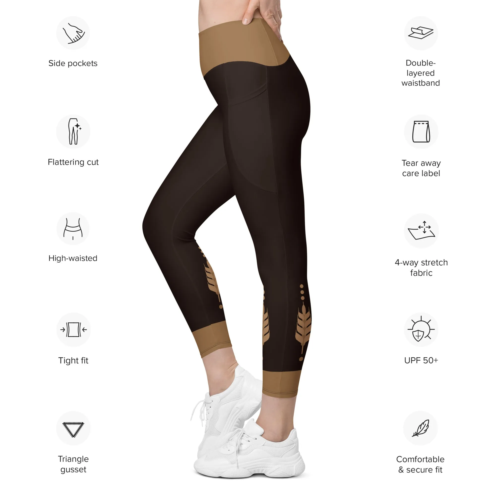 Anna Leggings with pockets- running costume, cosplay- princess style