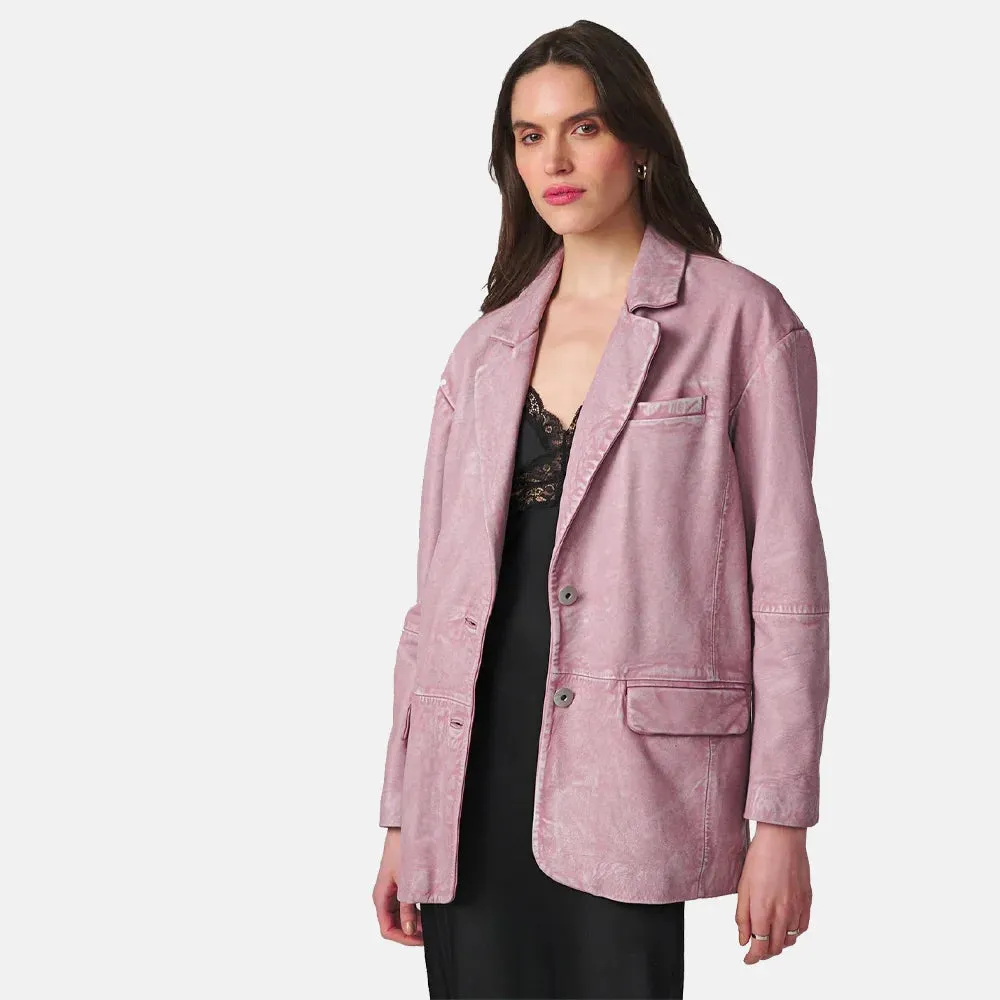 Aria Aurora Leather Blazer