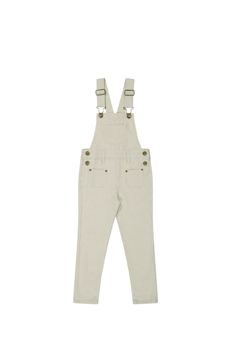 Arlo Twill Overall - Soft Clay/Stucco Stripe