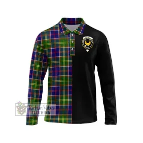 Arnott Tartan Long Sleeve Polo Shirt with Family Crest and Half Of Me Style