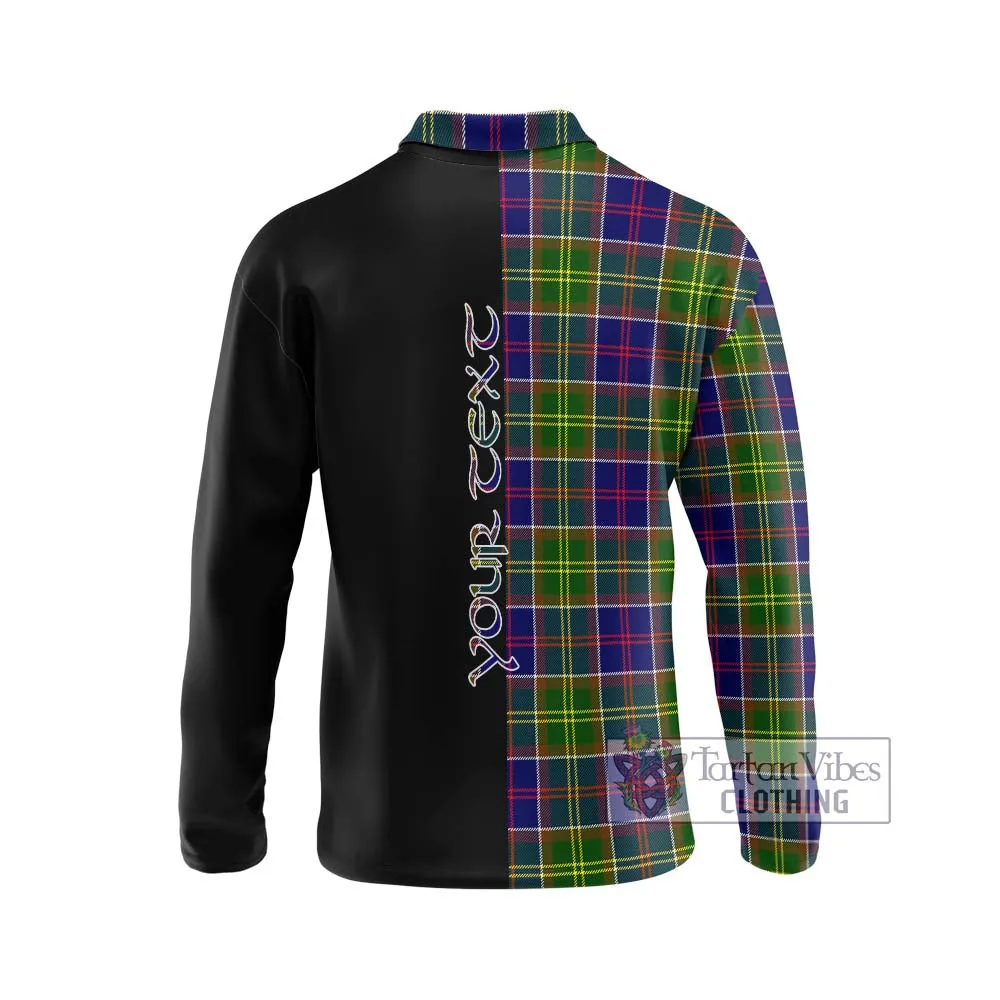 Arnott Tartan Long Sleeve Polo Shirt with Family Crest and Half Of Me Style