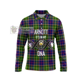 Arnott Tartan Long Sleeve Polo Shirt with Family Crest DNA In Me Style