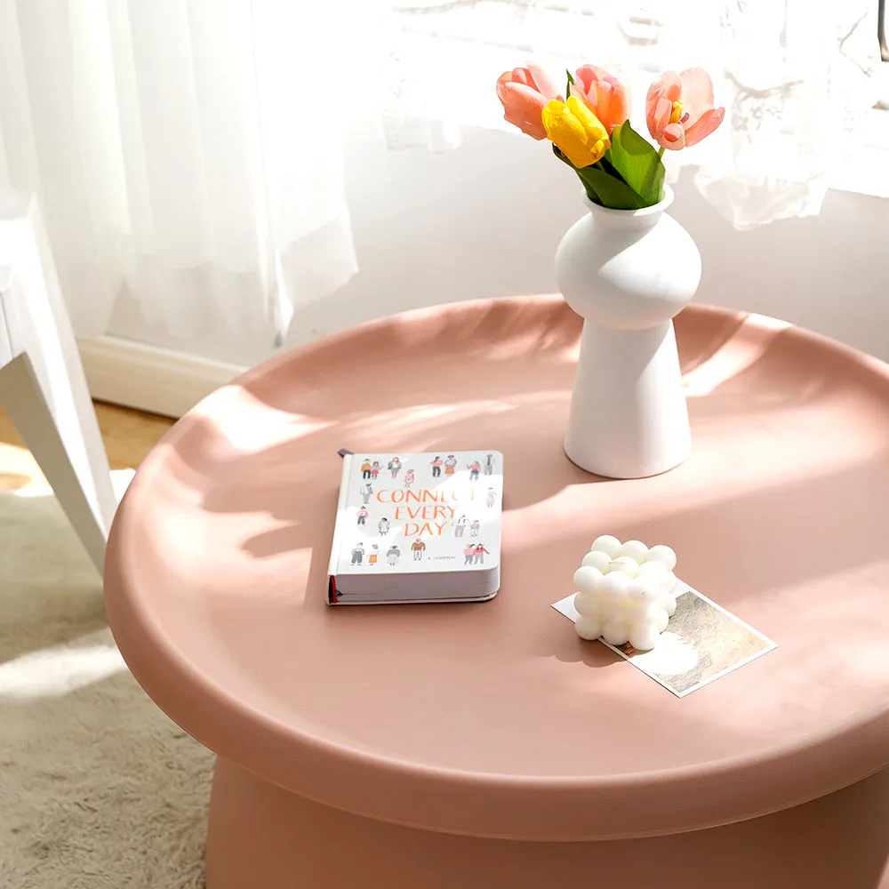 ArtissIn Coffee Table Round 71CM Plastic Pink