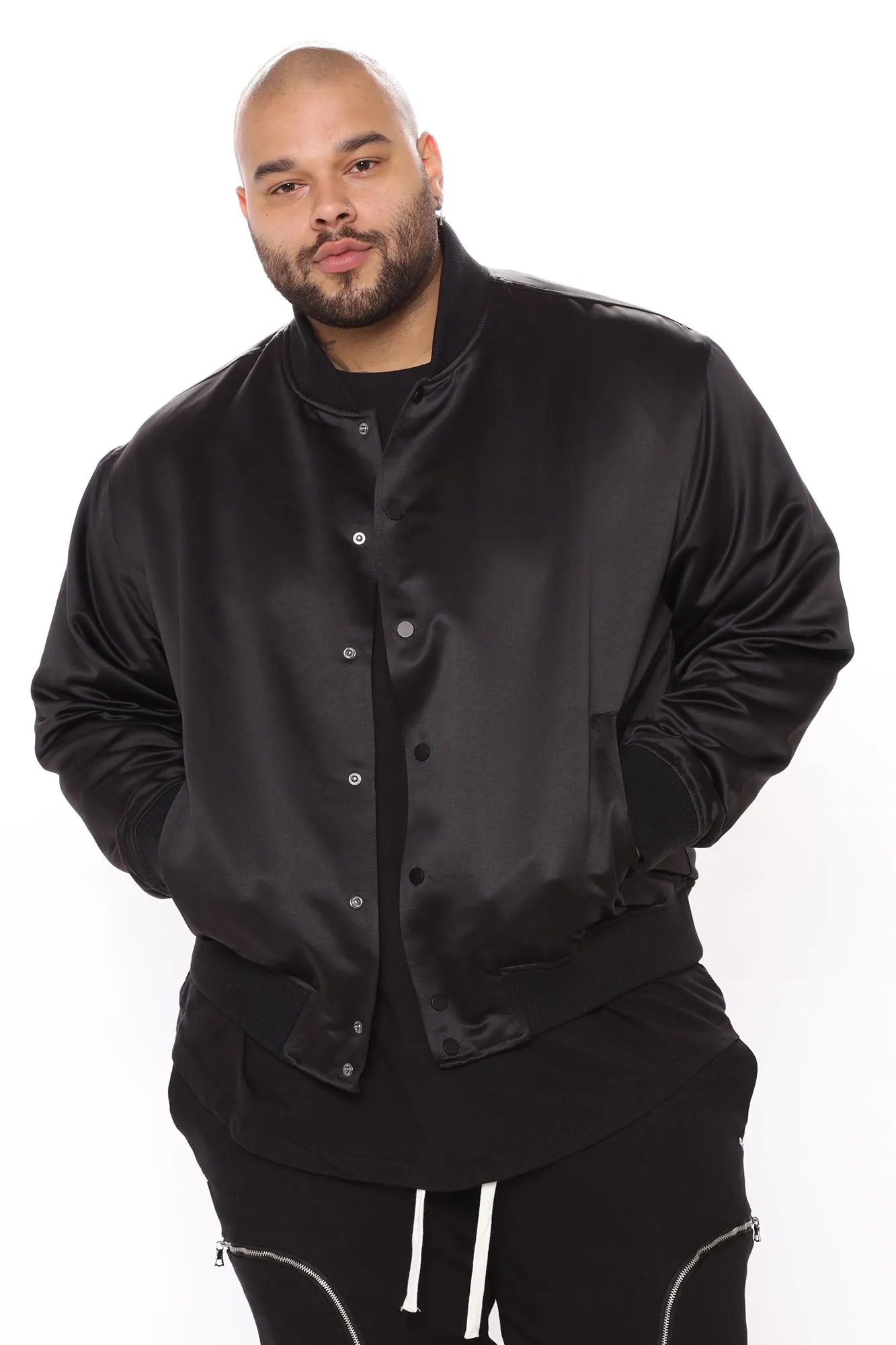 Ashton Essential Bomber Jacket - Black