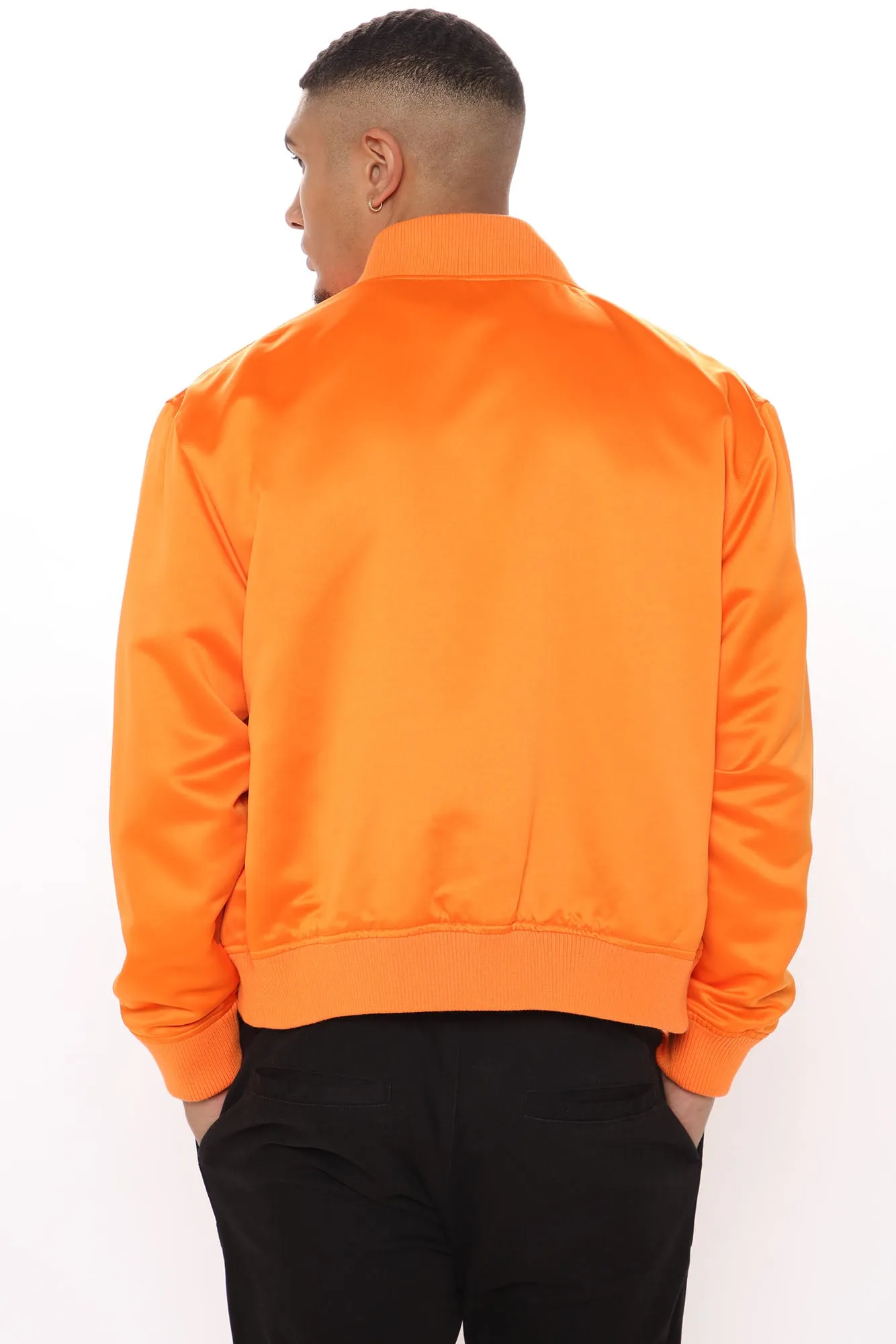 Ashton Essential Bomber Jacket - Orange