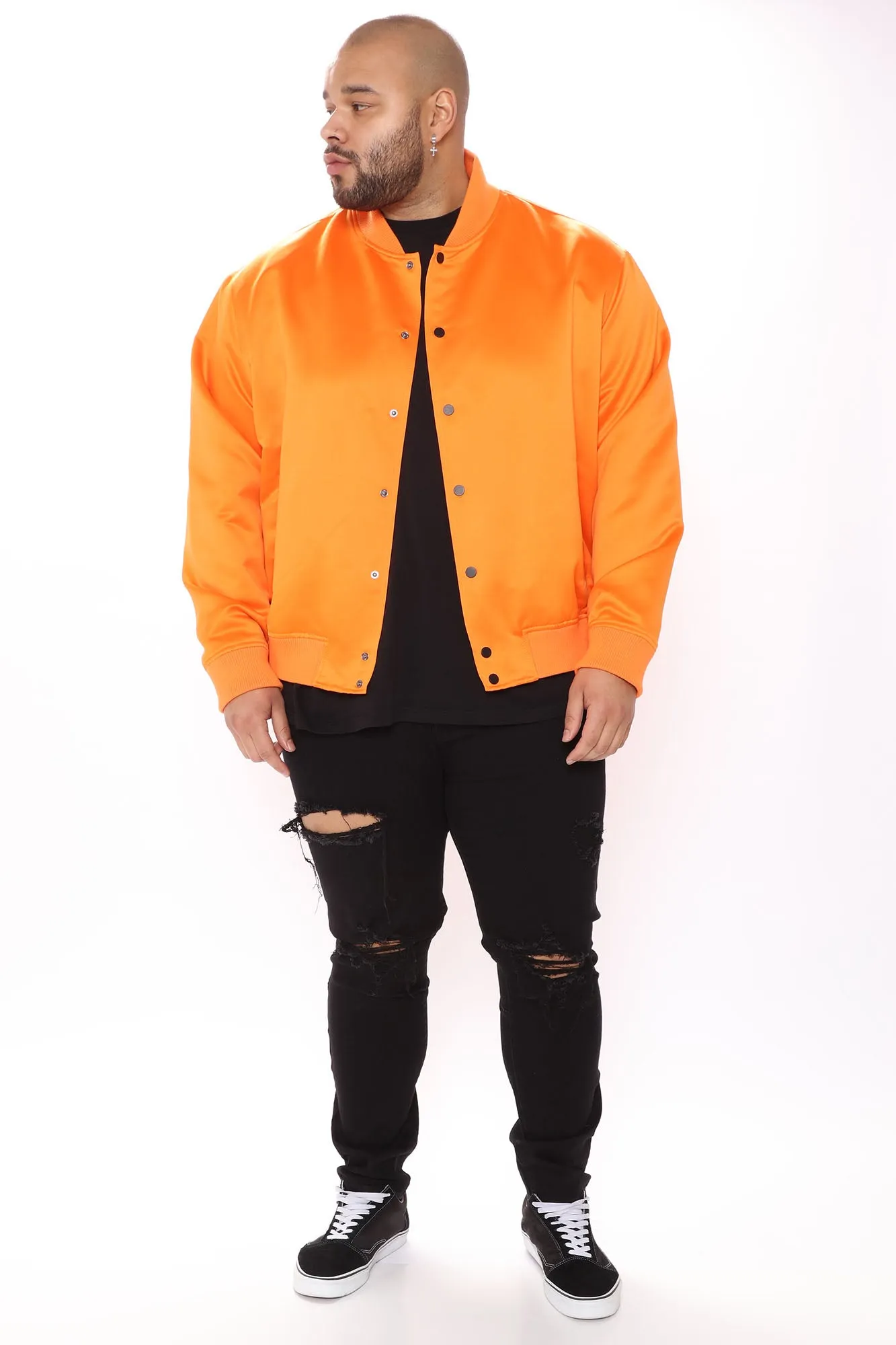 Ashton Essential Bomber Jacket - Orange