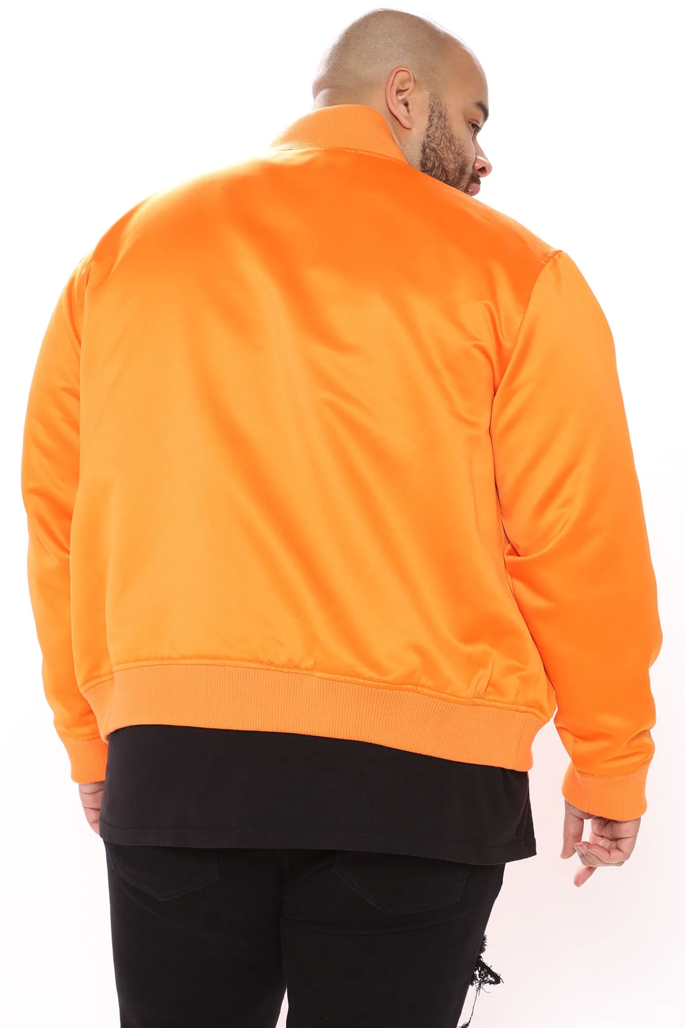 Ashton Essential Bomber Jacket - Orange