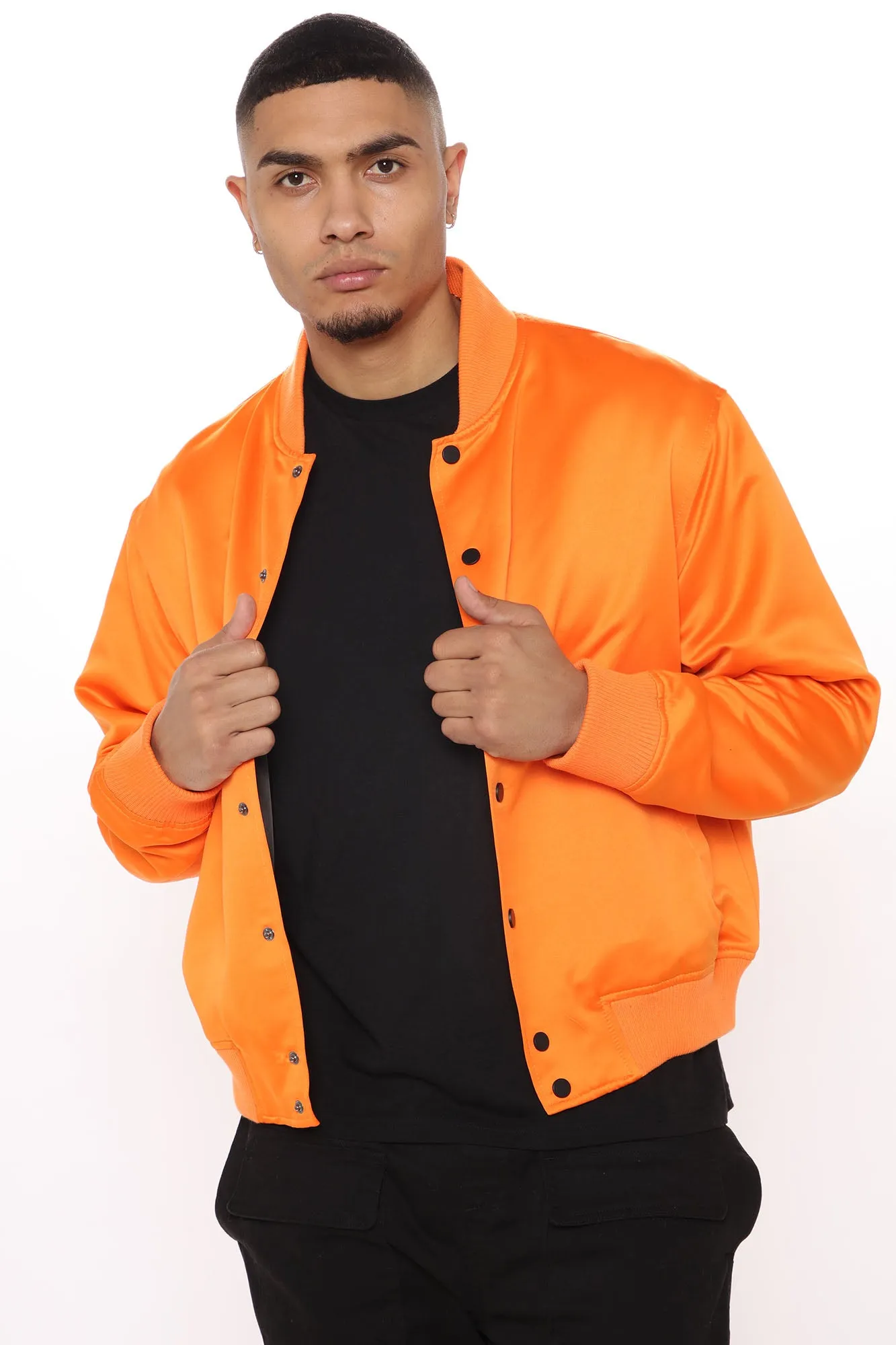 Ashton Essential Bomber Jacket - Orange