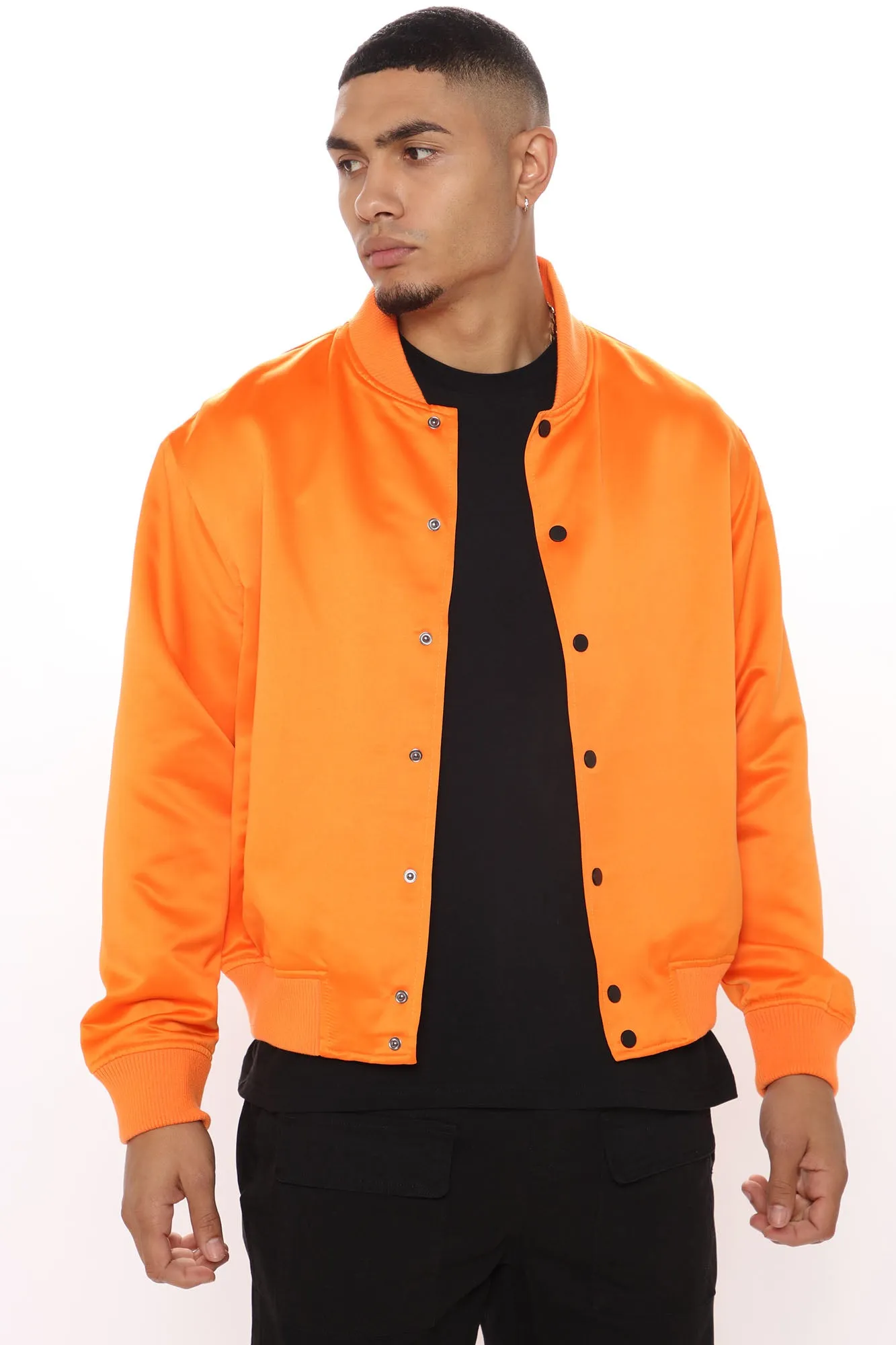 Ashton Essential Bomber Jacket - Orange