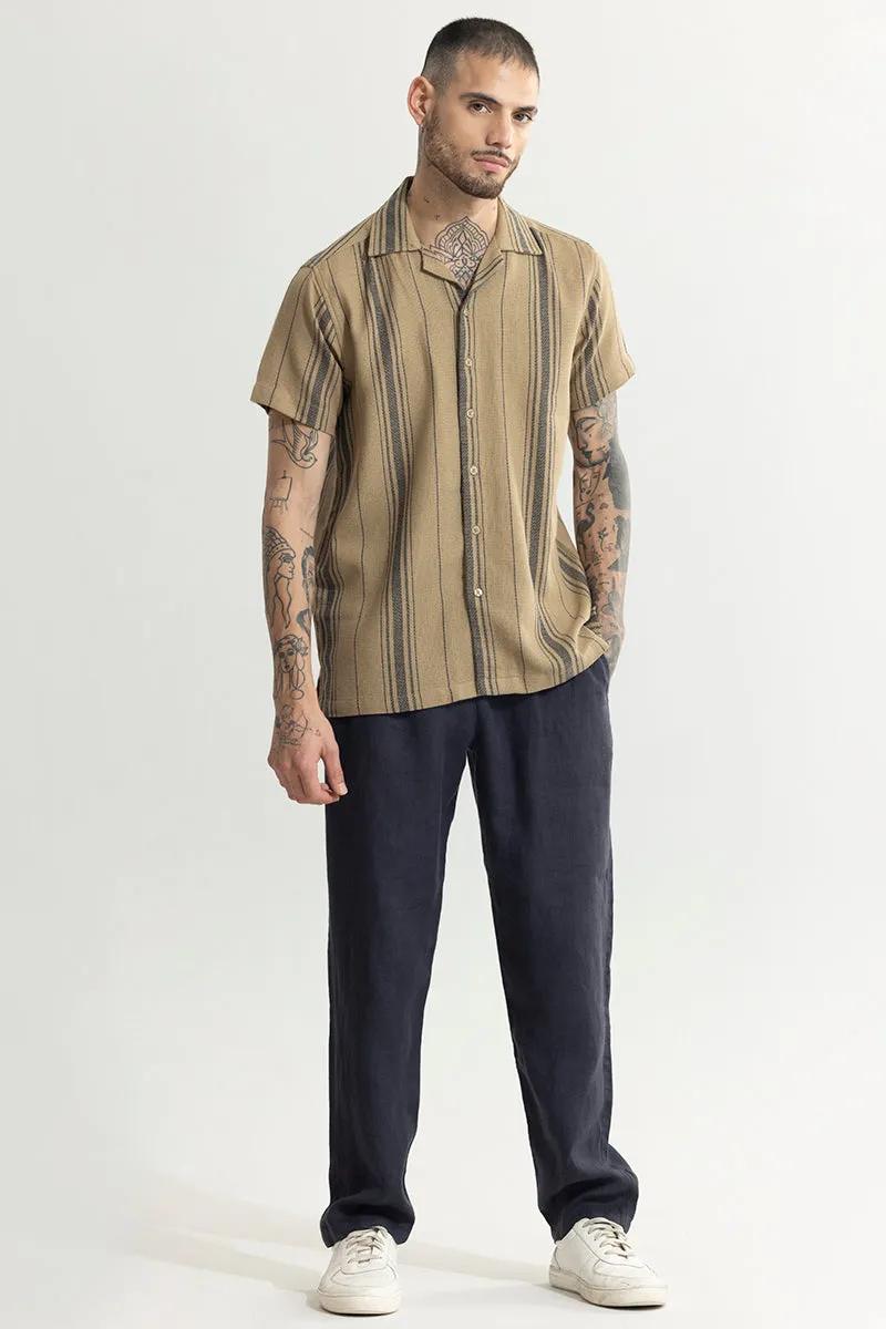 Aura Stripe Beige Shirt