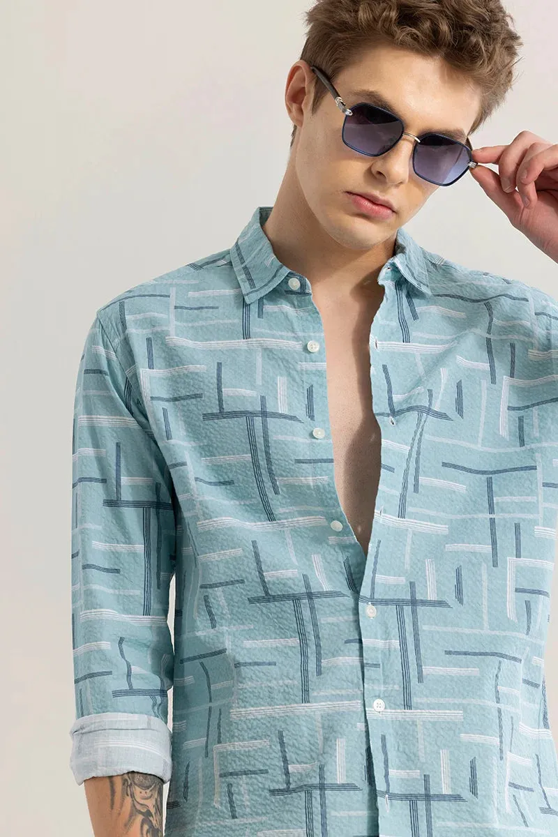 Azuregrid Abstract Blue Shirt