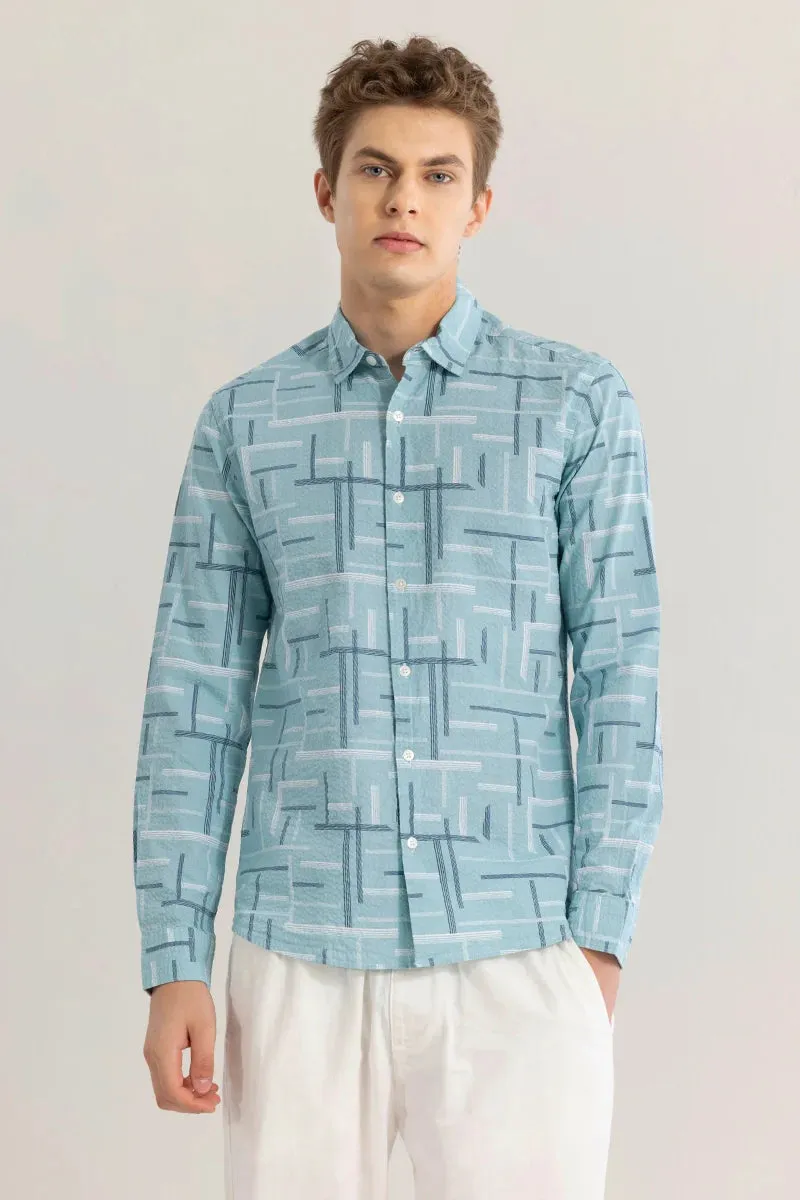 Azuregrid Abstract Blue Shirt