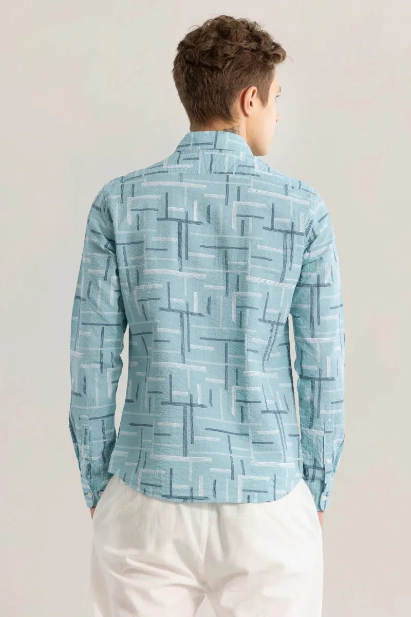 Azuregrid Abstract Blue Shirt