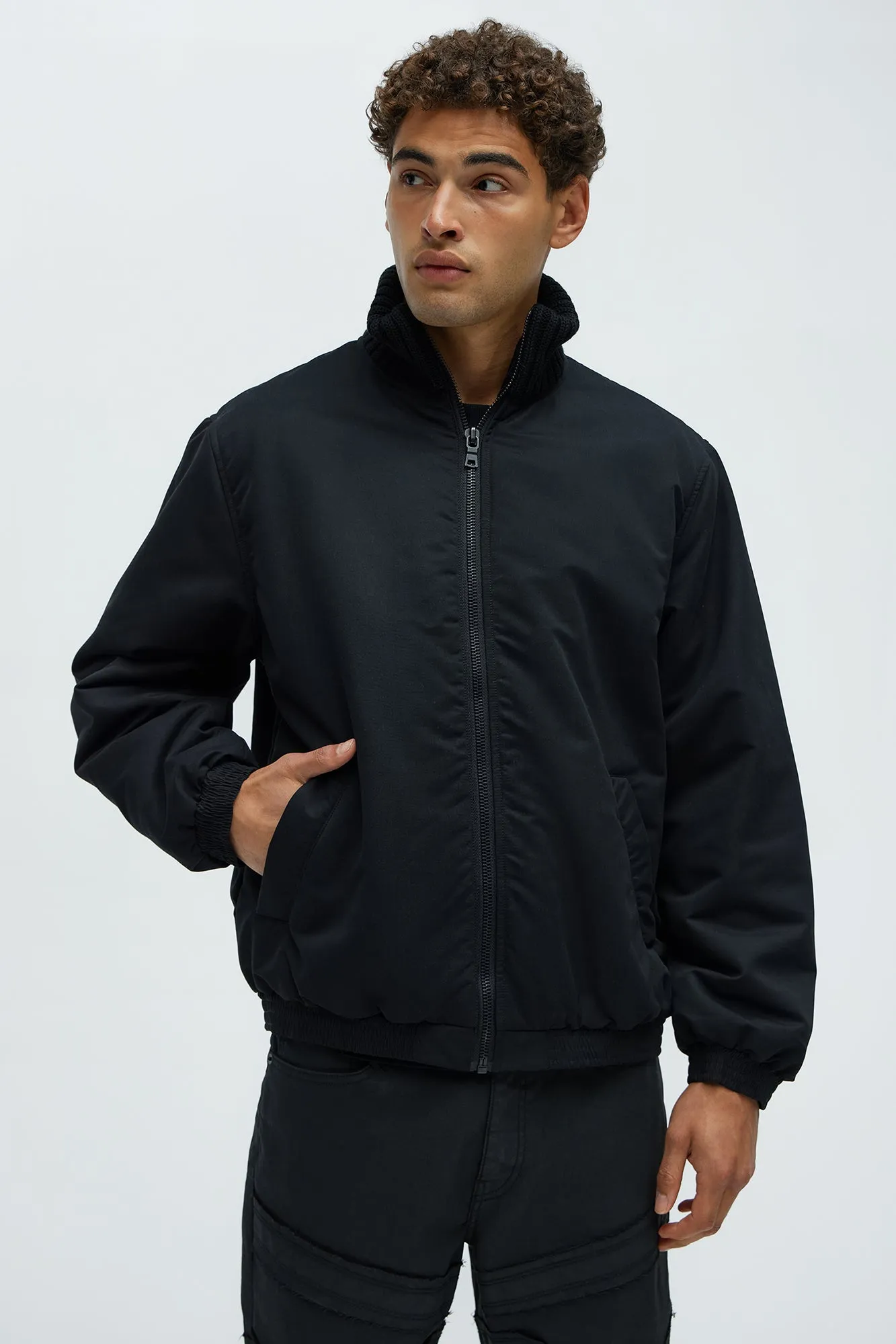 Back To U Bomber Jacket - Black