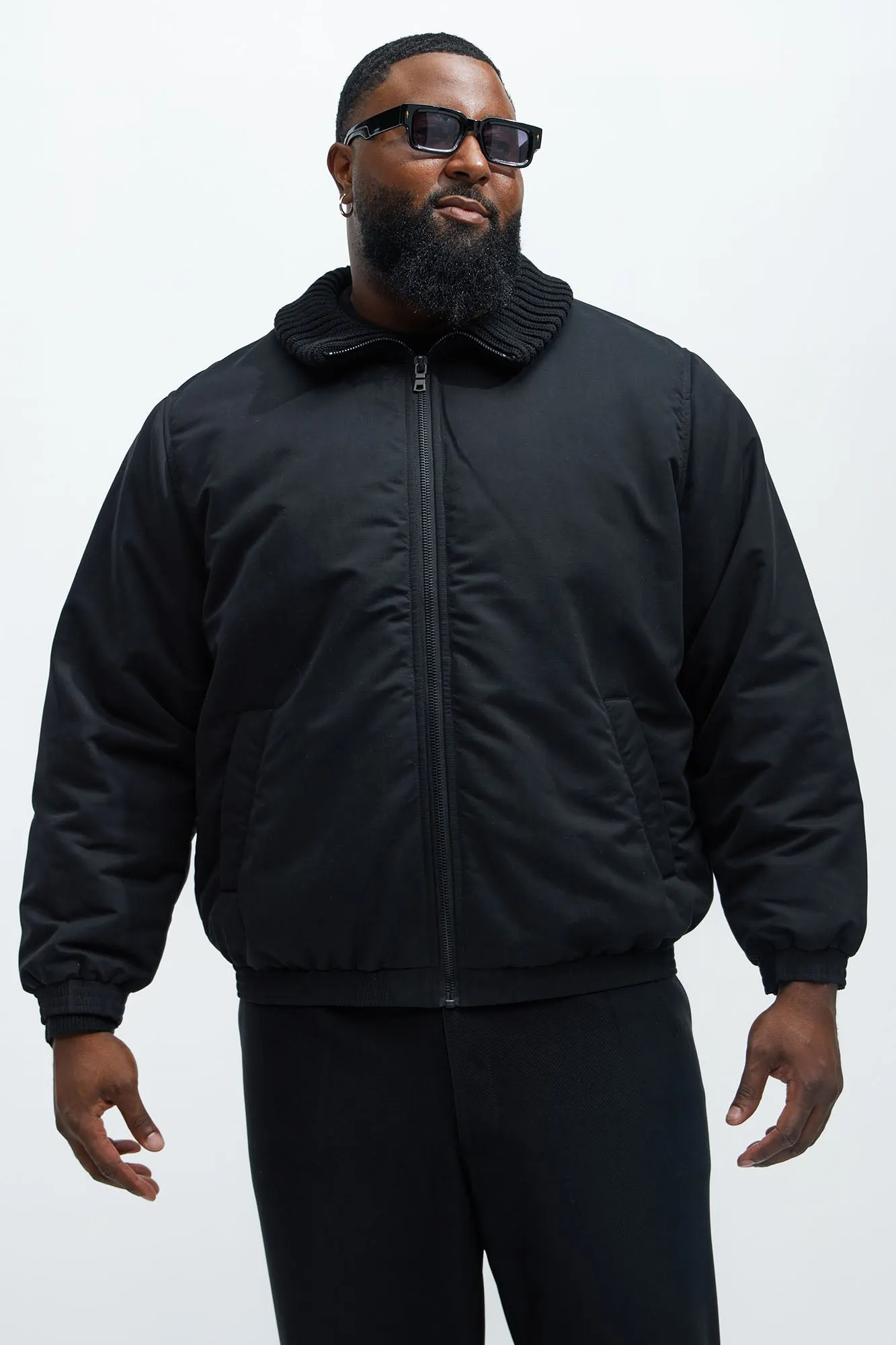 Back To U Bomber Jacket - Black