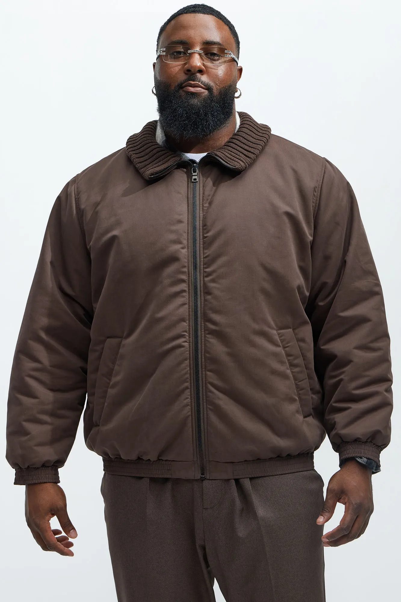 Back To U Bomber Jacket - Brown