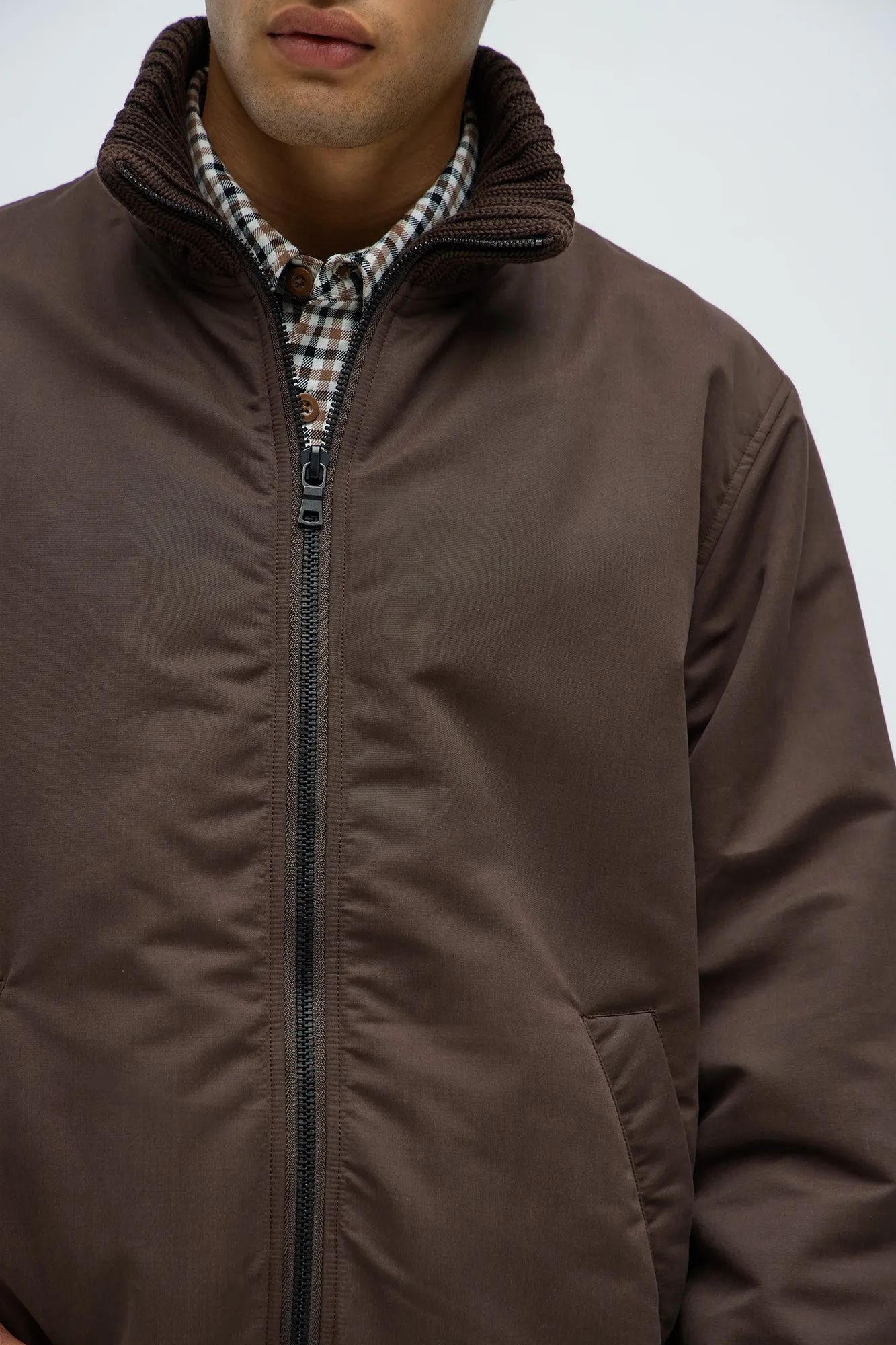 Back To U Bomber Jacket - Brown