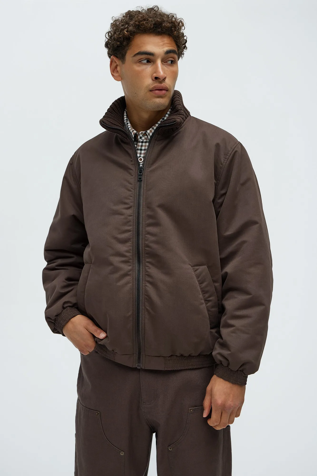 Back To U Bomber Jacket - Brown