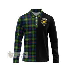 Bailey Modern Tartan Long Sleeve Polo Shirt with Family Crest and Half Of Me Style